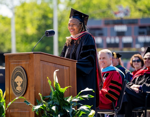 "2024 Commencement speaker Sylvia Taylor