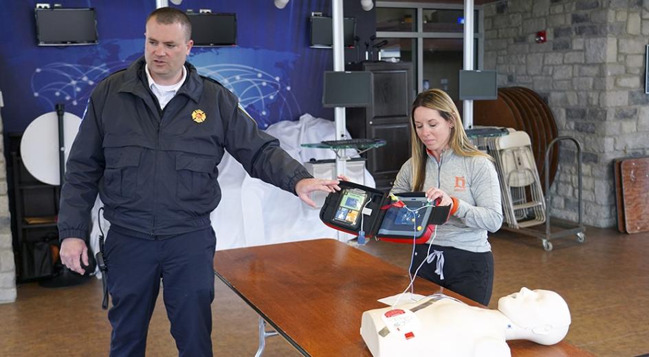 AED training Janelle Baldosser Mike Homan