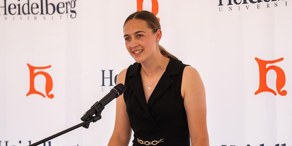 Fieldhouse groundbreaking Brigid Enright