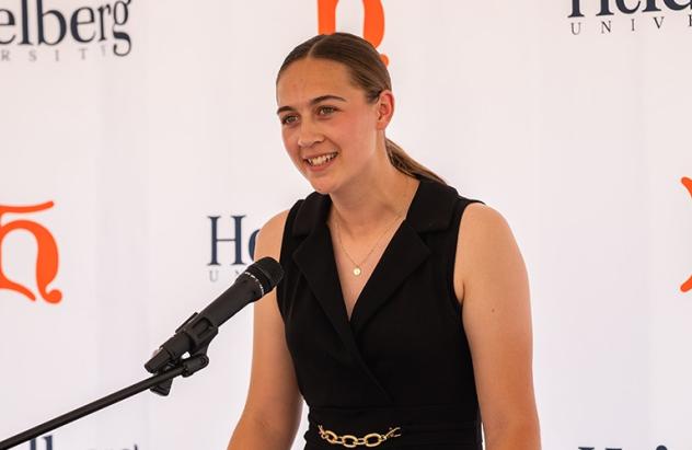 Fieldhouse groundbreaking Brigid Enright