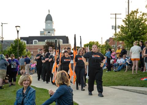 Heidelberg Marching Band downtown tiffin